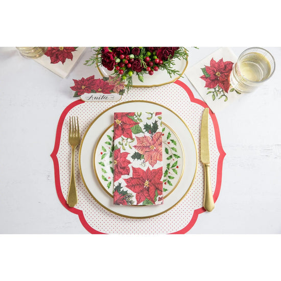 Load image into Gallery viewer, Poinsettia Guest Napkin
