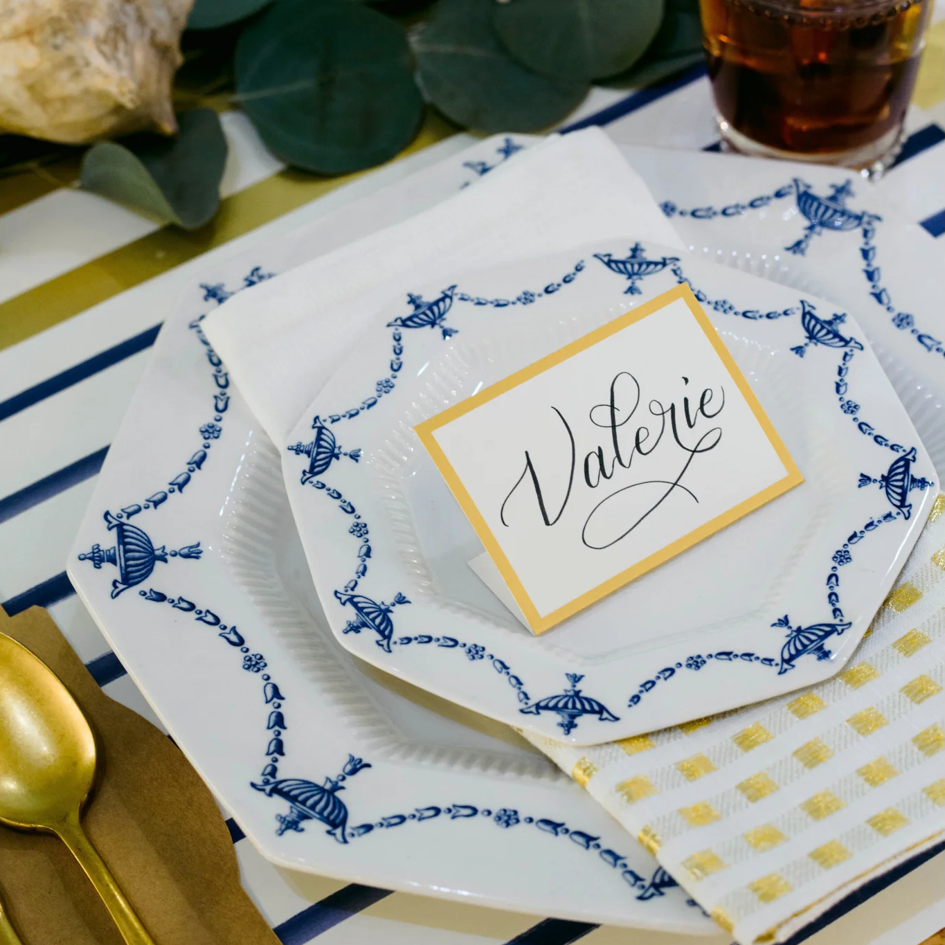Gold Frame Place Card