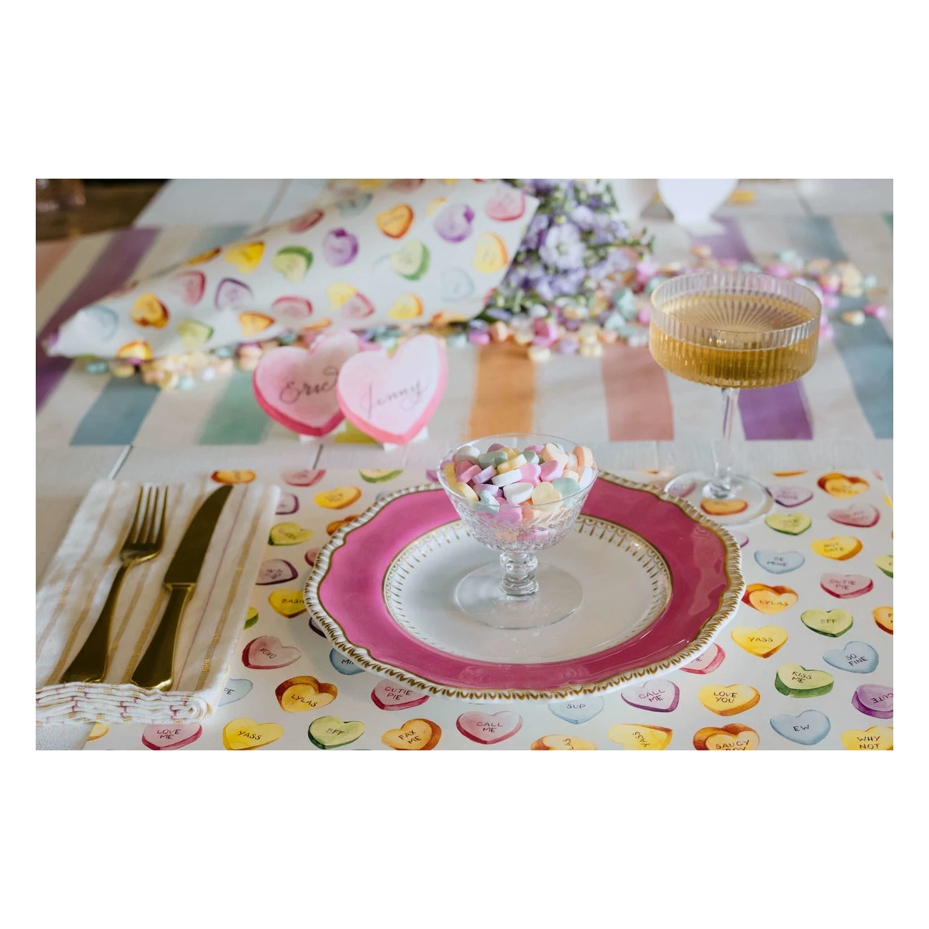 Conversation Hearts Placemat- Pad of 24
