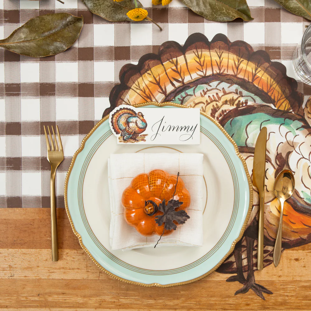 Die Cut Thanksgiving Turkey Placecard