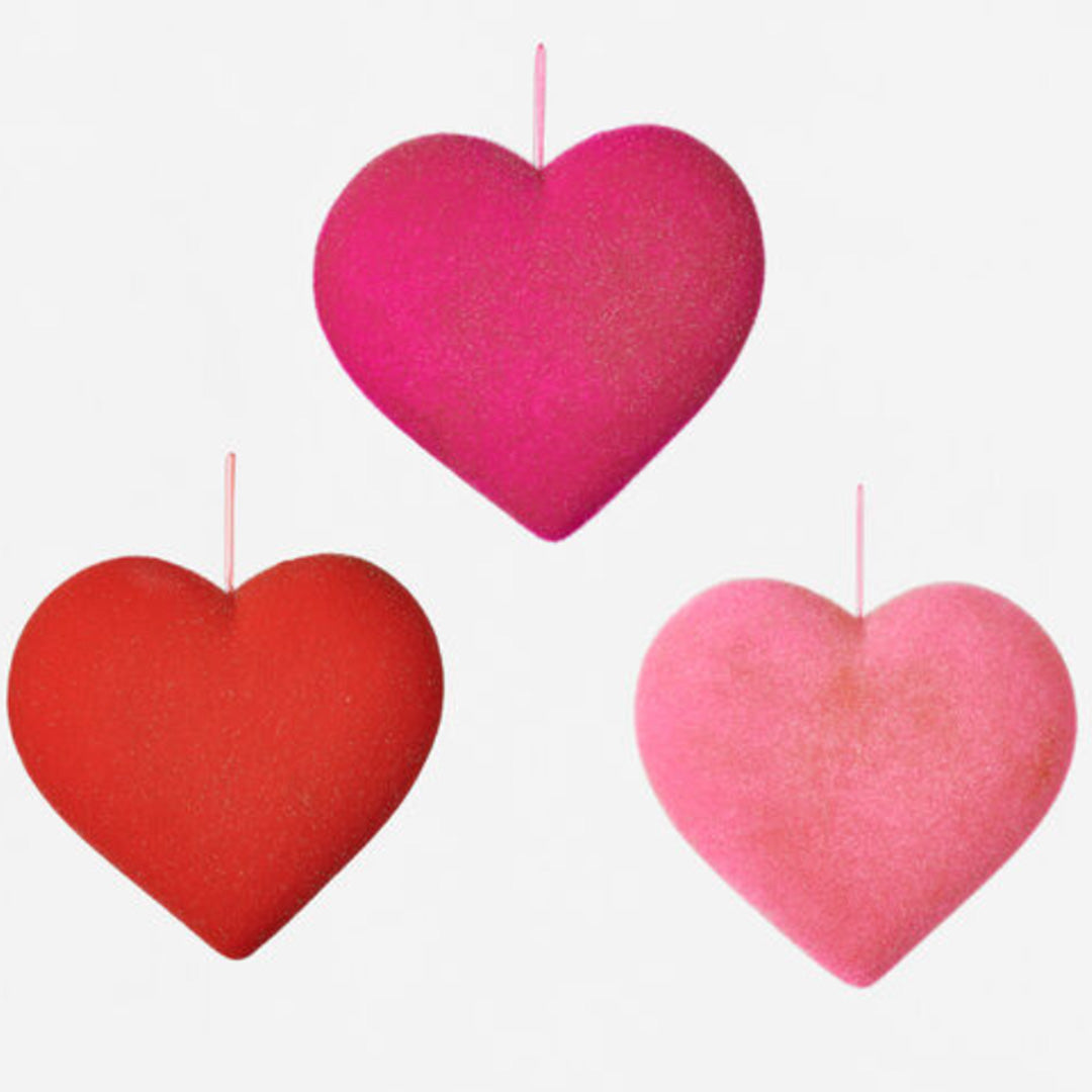 Large Flocked Heart