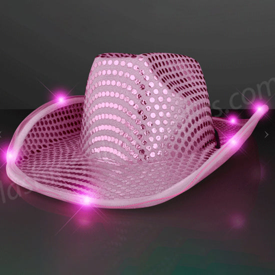 Load image into Gallery viewer, Light Up Sequin Cowboy Hat
