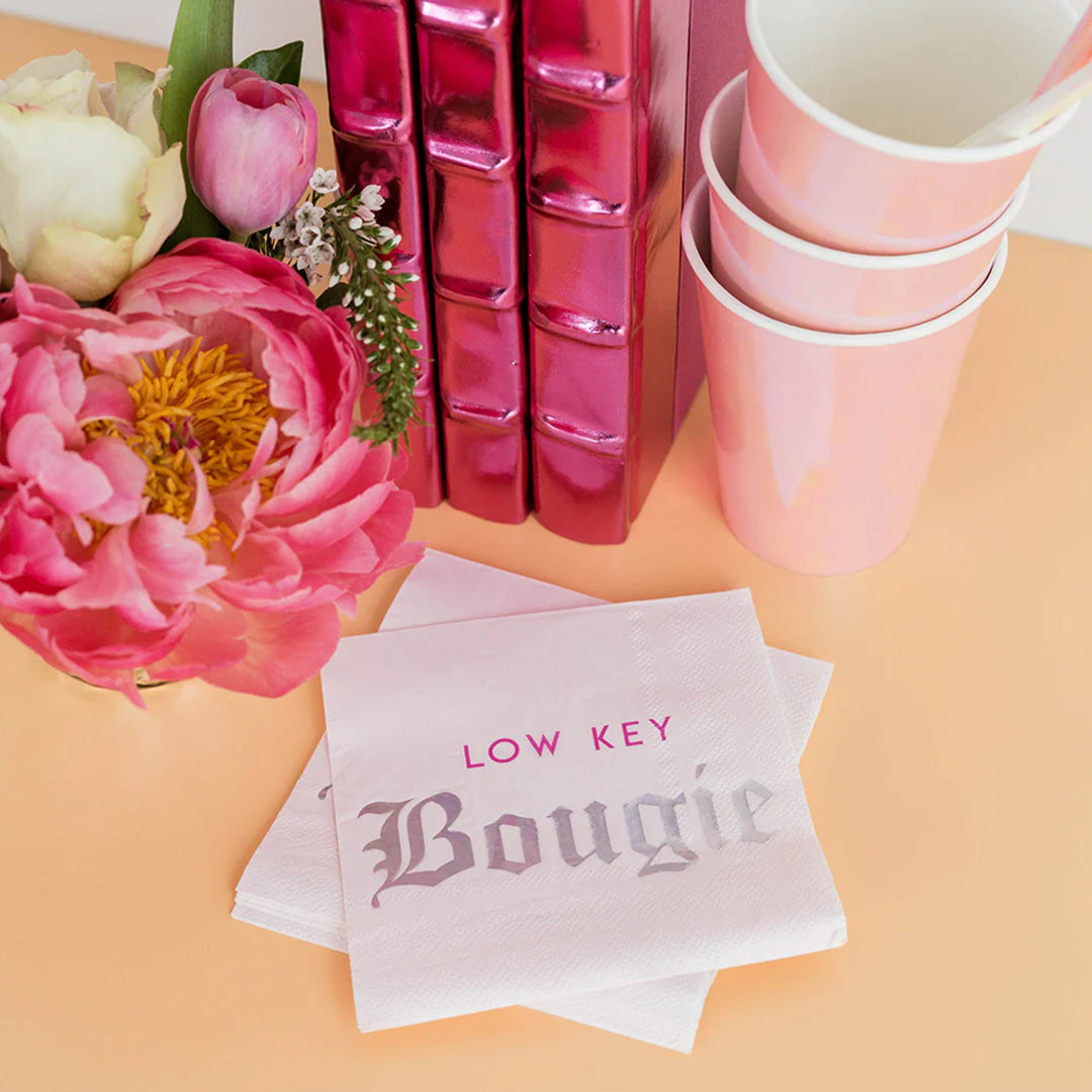 Load image into Gallery viewer, &amp;quot;Low Key Bougie&amp;quot; Witty Cocktail Napkins
