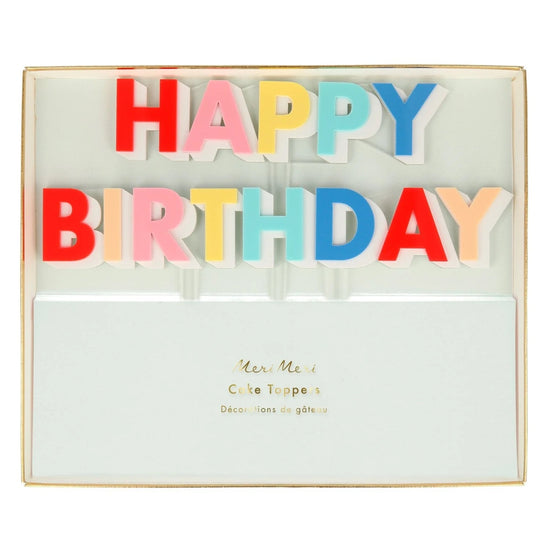 3D Happy Birthday Acrylic Cake Topper