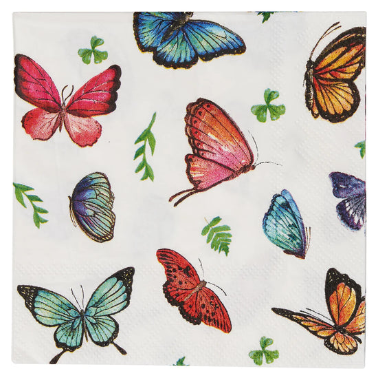 Wavy Butterfly Cocktail Napkins