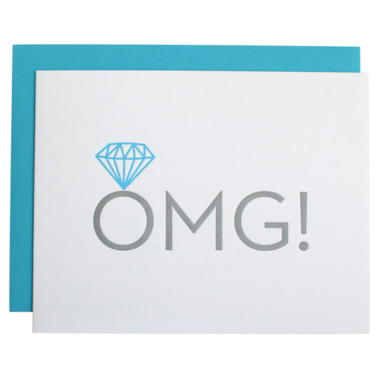 Load image into Gallery viewer, OMG Engagement Letterpress Card
