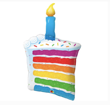 Rainbow Cake Mylar Balloon