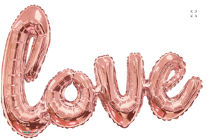 Rose Gold LOVE Script 36"