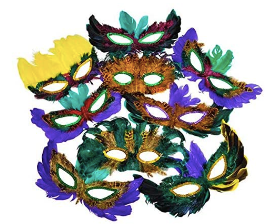 Mardi Gras Feather Masks