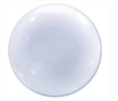24" Clear Deco Bubble Balloon