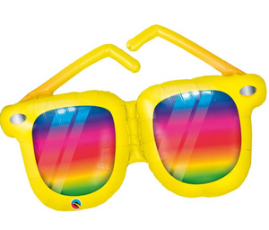 Rainbow Stripe Sunglasses Balloon