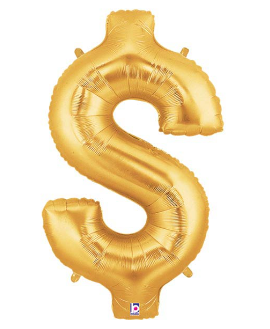 Gold Mylar Dollar Sign