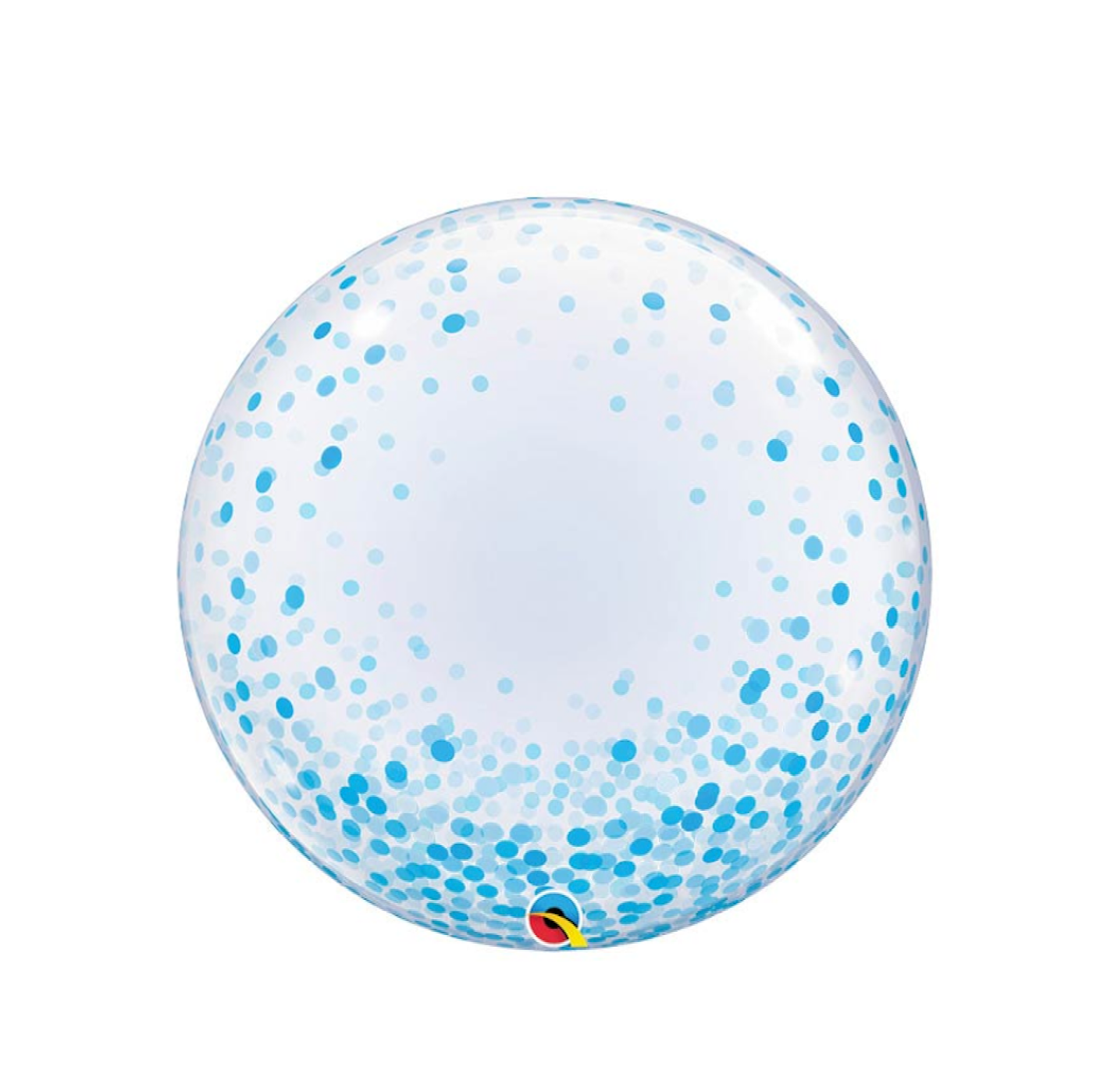Load image into Gallery viewer, 24&amp;quot; Blue Confetti Dot Bubble Balloon
