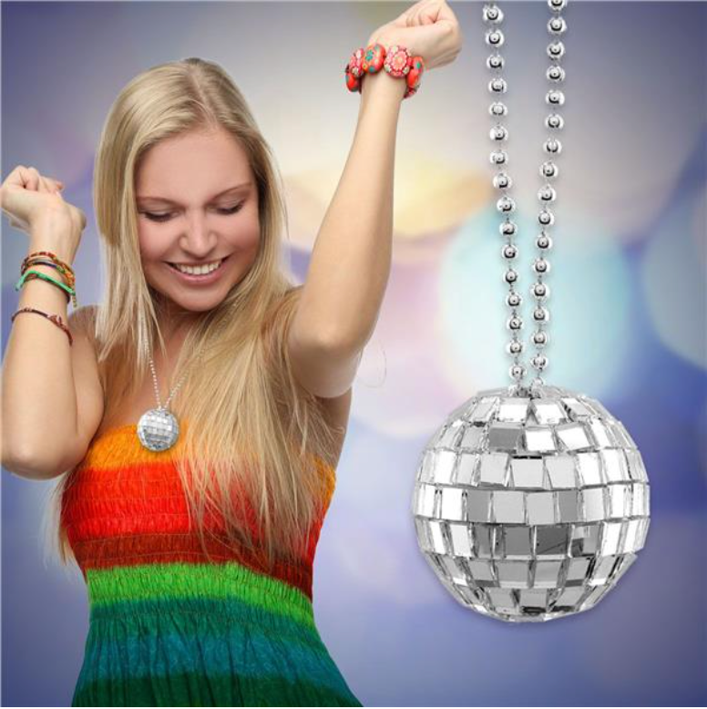 Glitter 2025 ball necklace