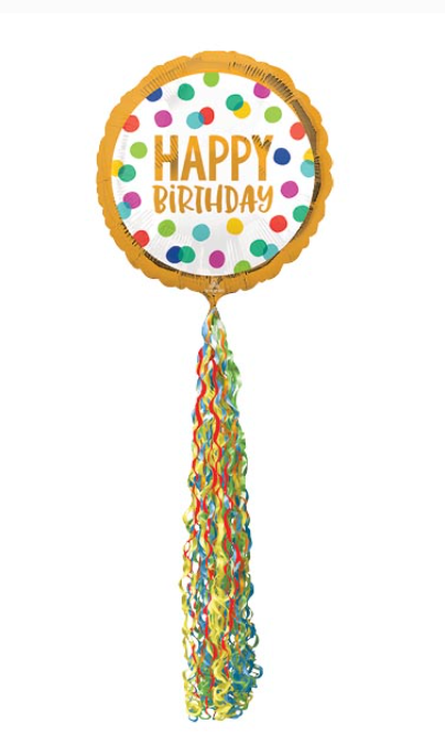 70" Happy Birthday Pom Pom Balloon
