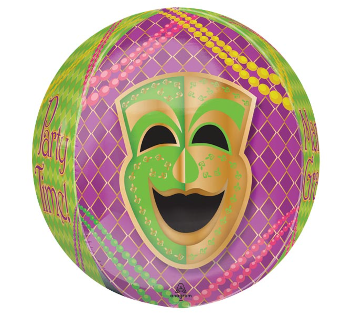 Mardi Gras Orbz Balloon