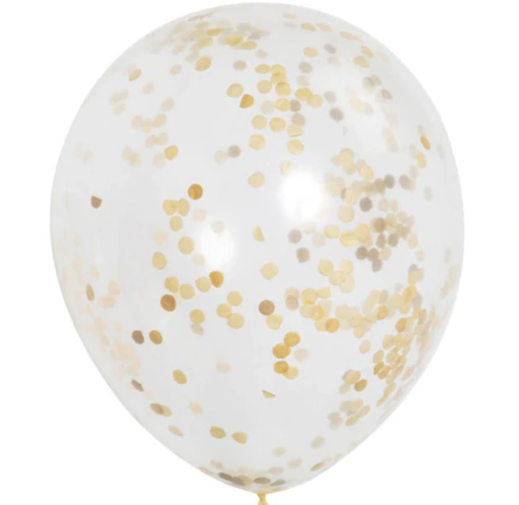 Gold Confetti Balloon Pack