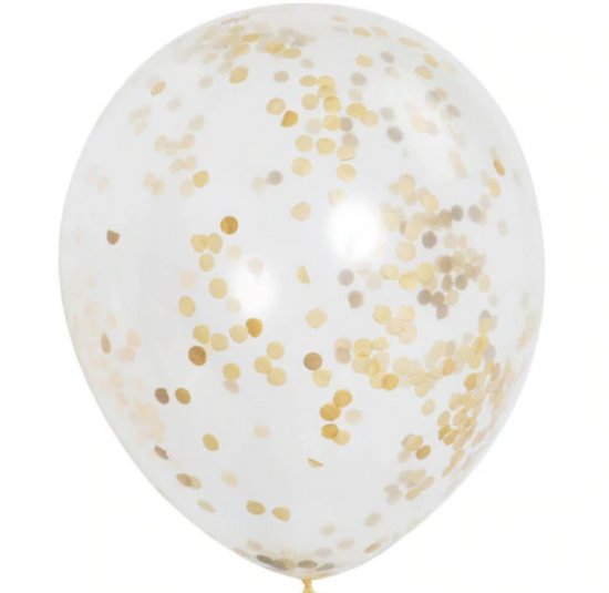 Gold Confetti Balloon Pack