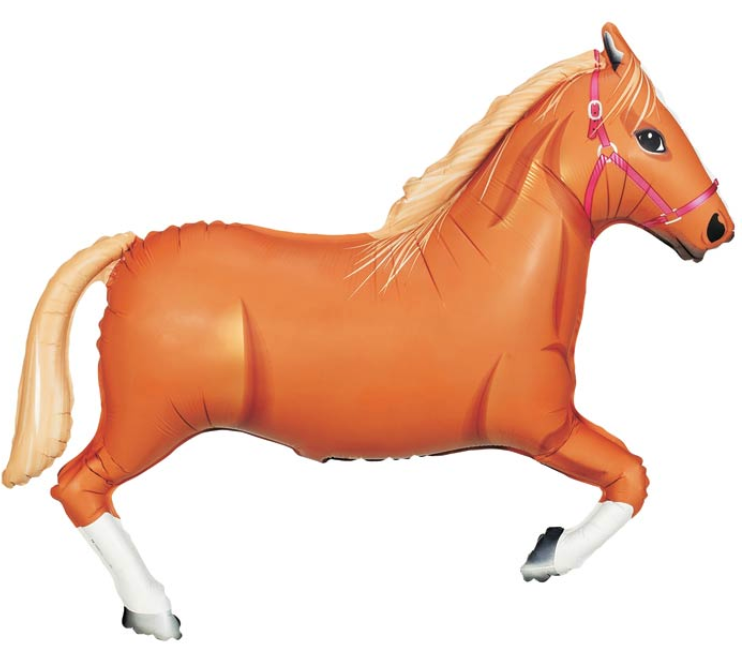 Load image into Gallery viewer, 43&amp;quot; Tan Horse Mylar Balloon
