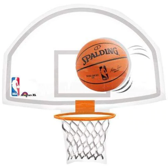 Load image into Gallery viewer, 26&amp;quot; NBA Basketball &amp;amp; Backboard Foil Balloon
