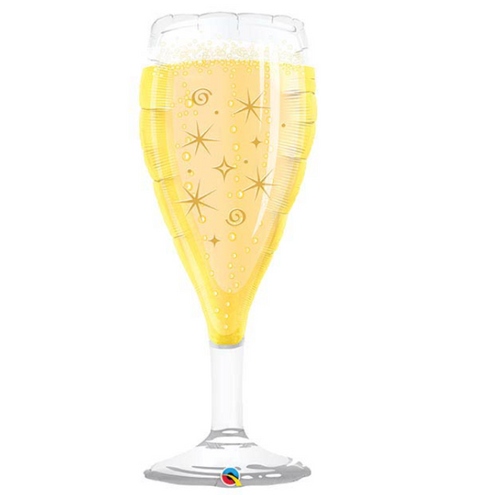 39" Bubbly Wine Glass Foil Balloon