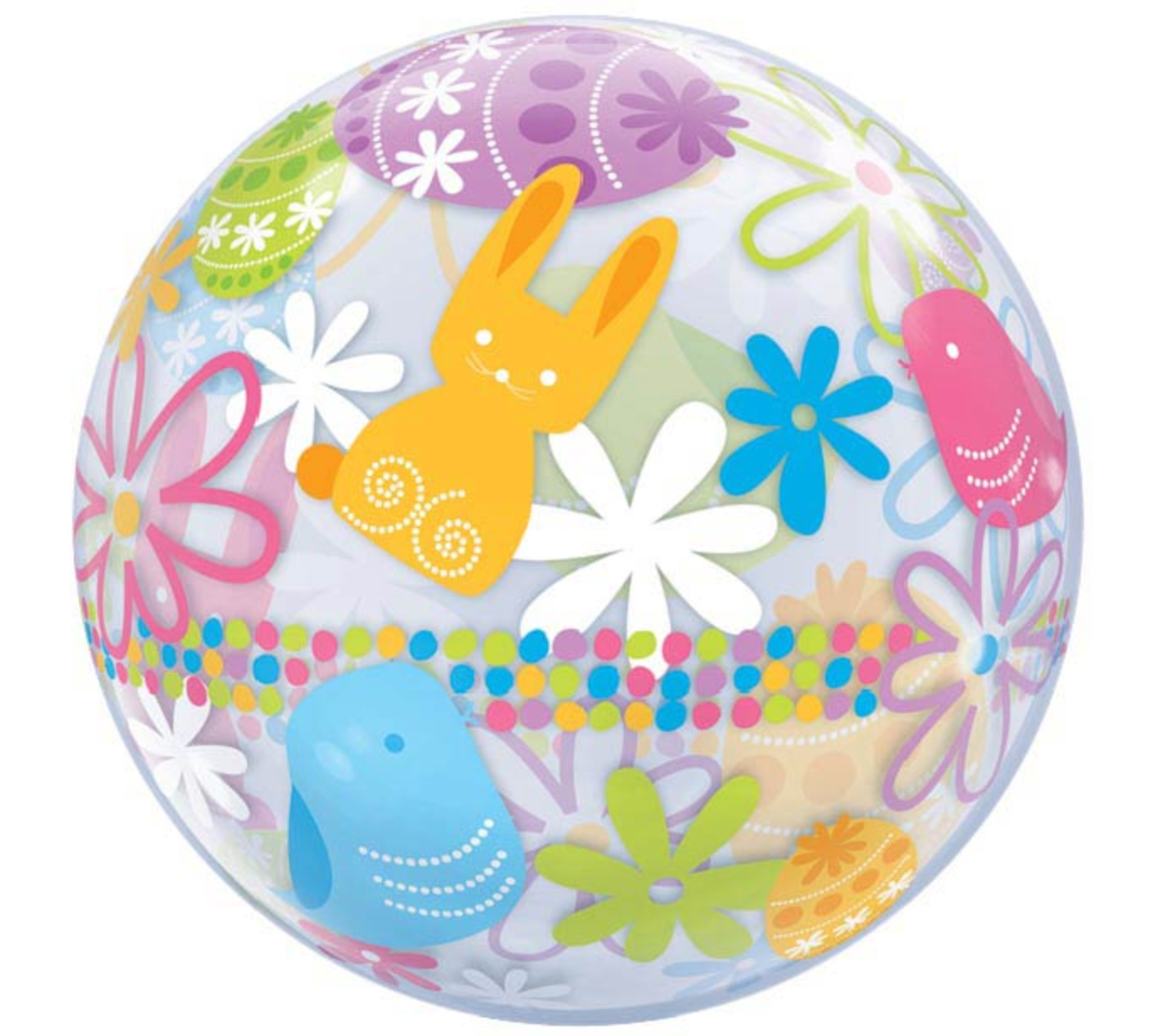 22" Spring Bunnies Bubble Balloon