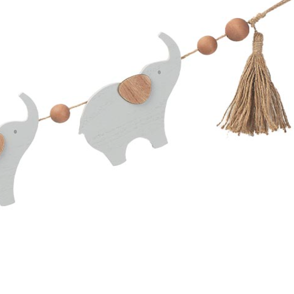 Gray Wall Hanging Elephant Garland