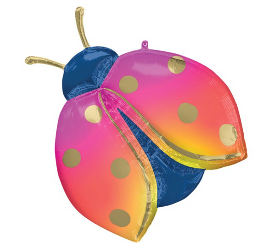 33" Colorful LadyBug Mylar Balloon