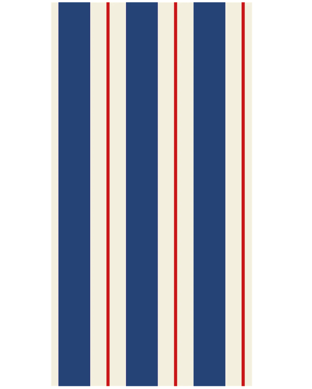 Navy & Red Awning Stripe Guest Napkin