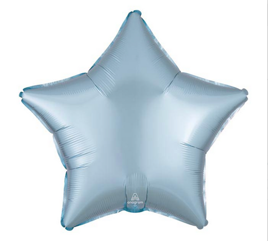Load image into Gallery viewer, 19&amp;quot; Pastel Blue Satin Star Mylar
