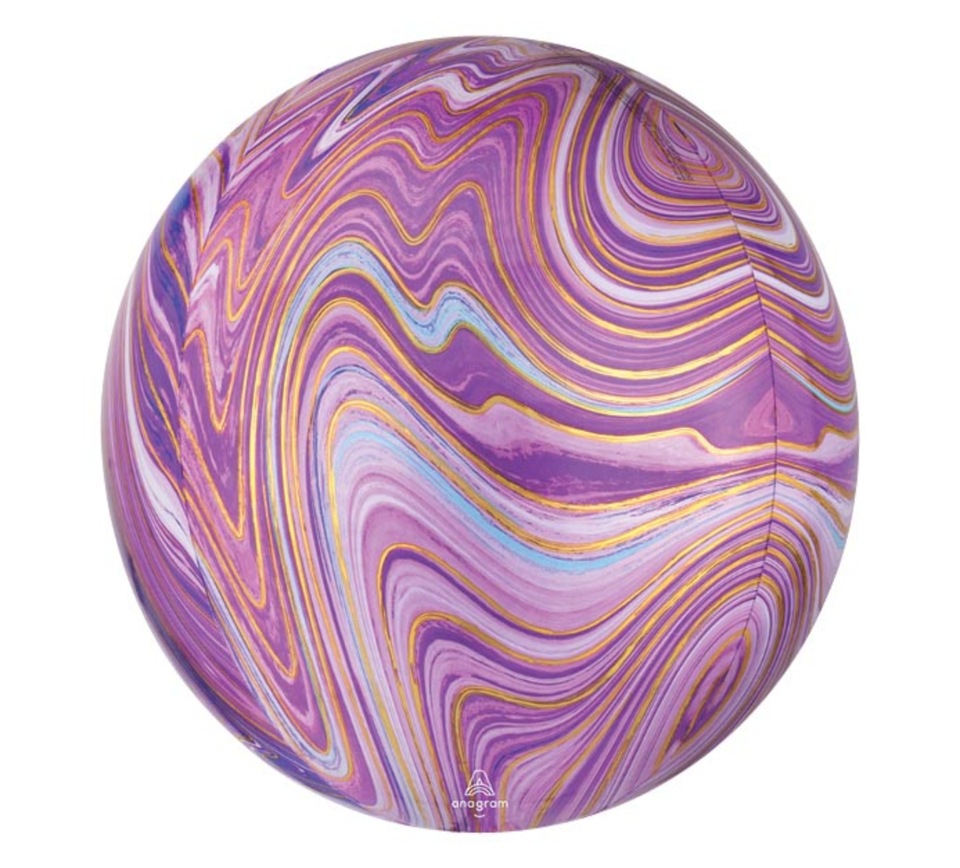 16" Purple Marble Orbz