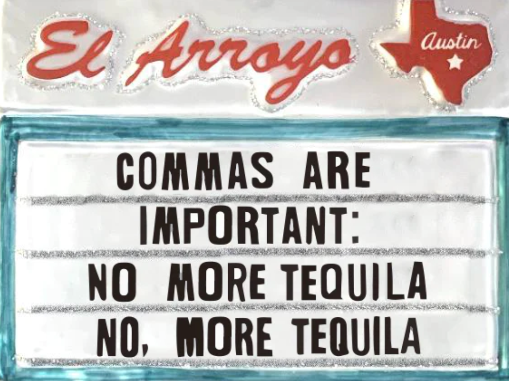 Commas Are Important Card