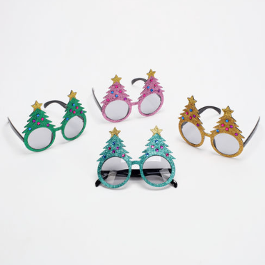 Glittered Christmas Sunglasses