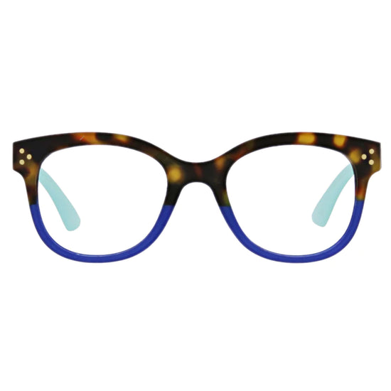 Load image into Gallery viewer, Walking on Sunshine Tortoise/Aqua Peepers Glasses

