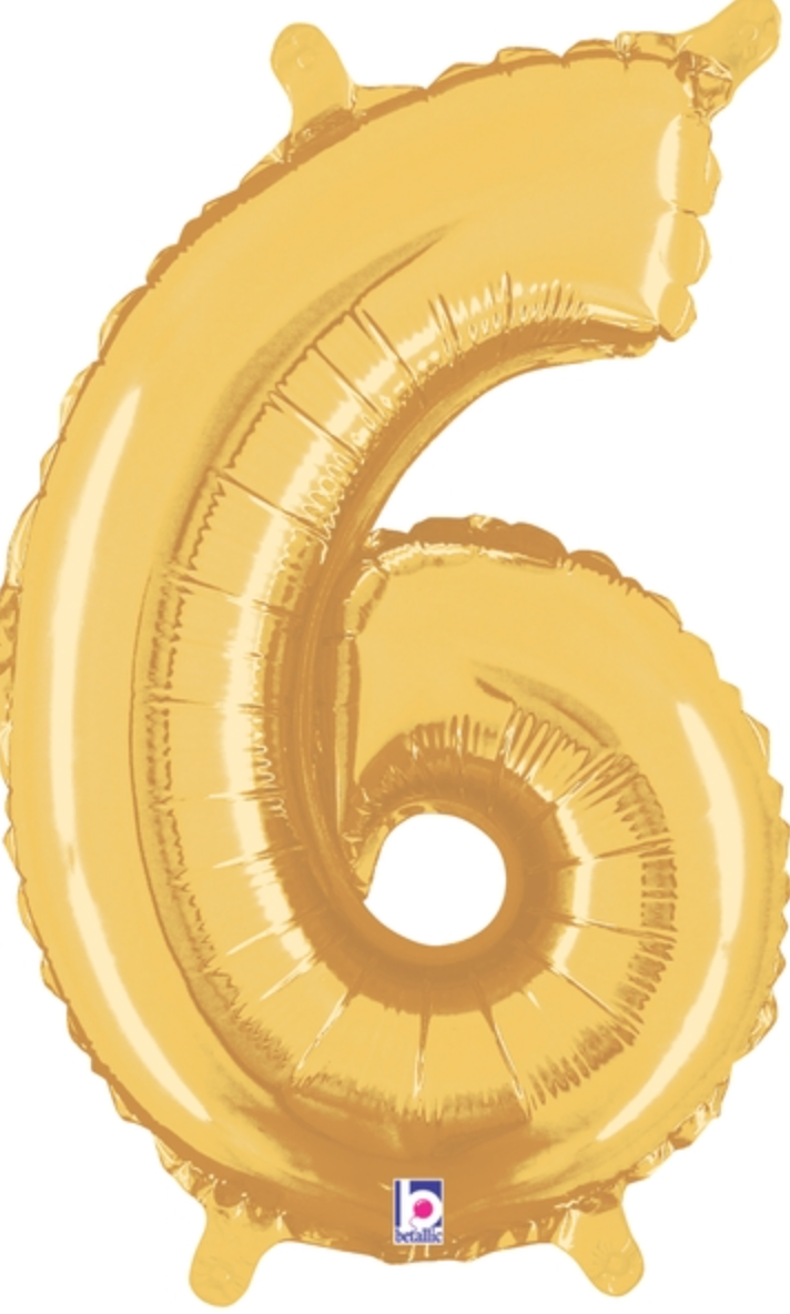 14 Inch Air-Filled Gold Numbers