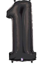 40" Black Mylar Numbers