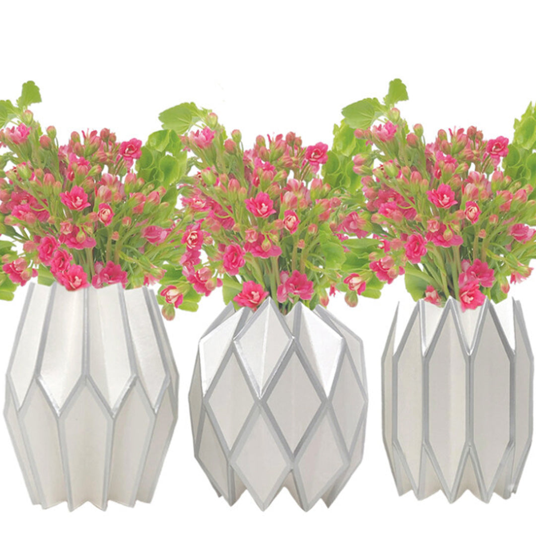 Silver Paper Wrap Vase