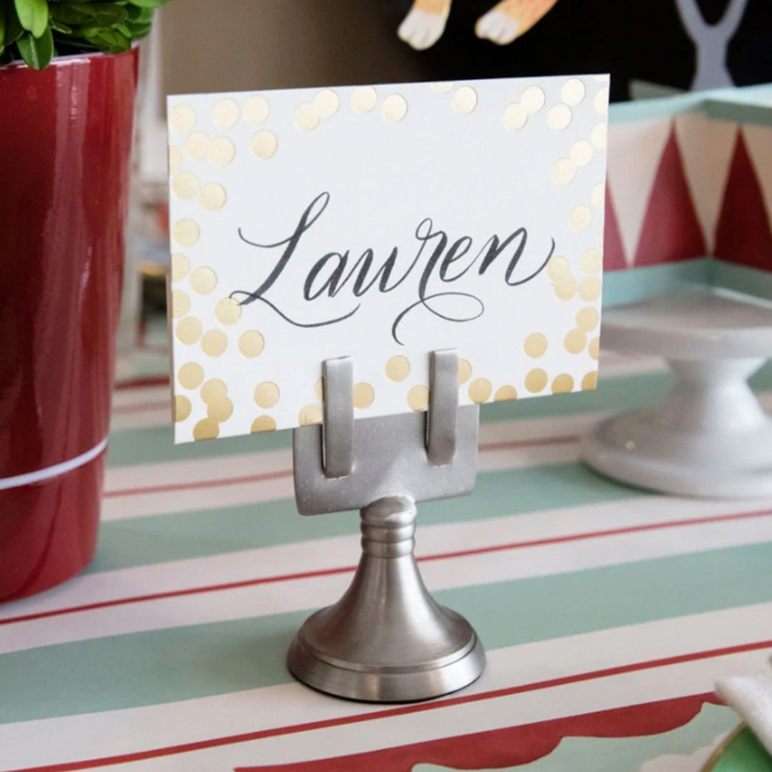 Load image into Gallery viewer, Silver Place Card Holder
