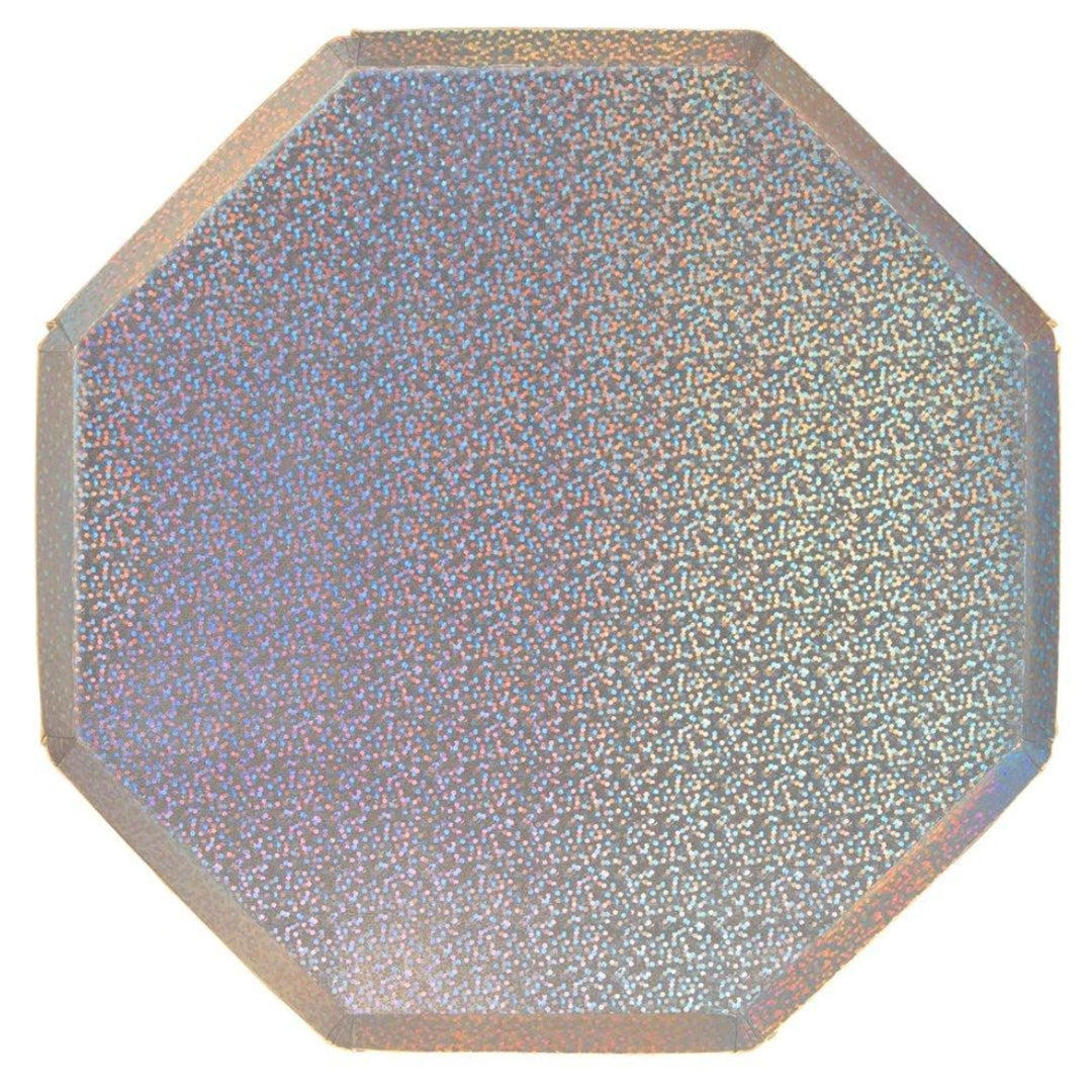 Silver Sparkle Dinner Plates