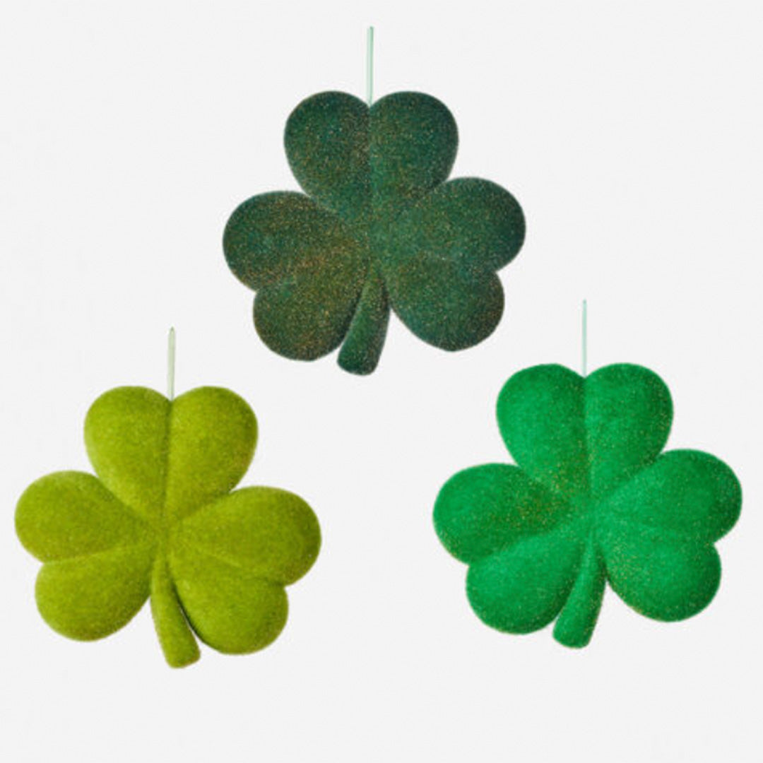Small Flocked Shamrock