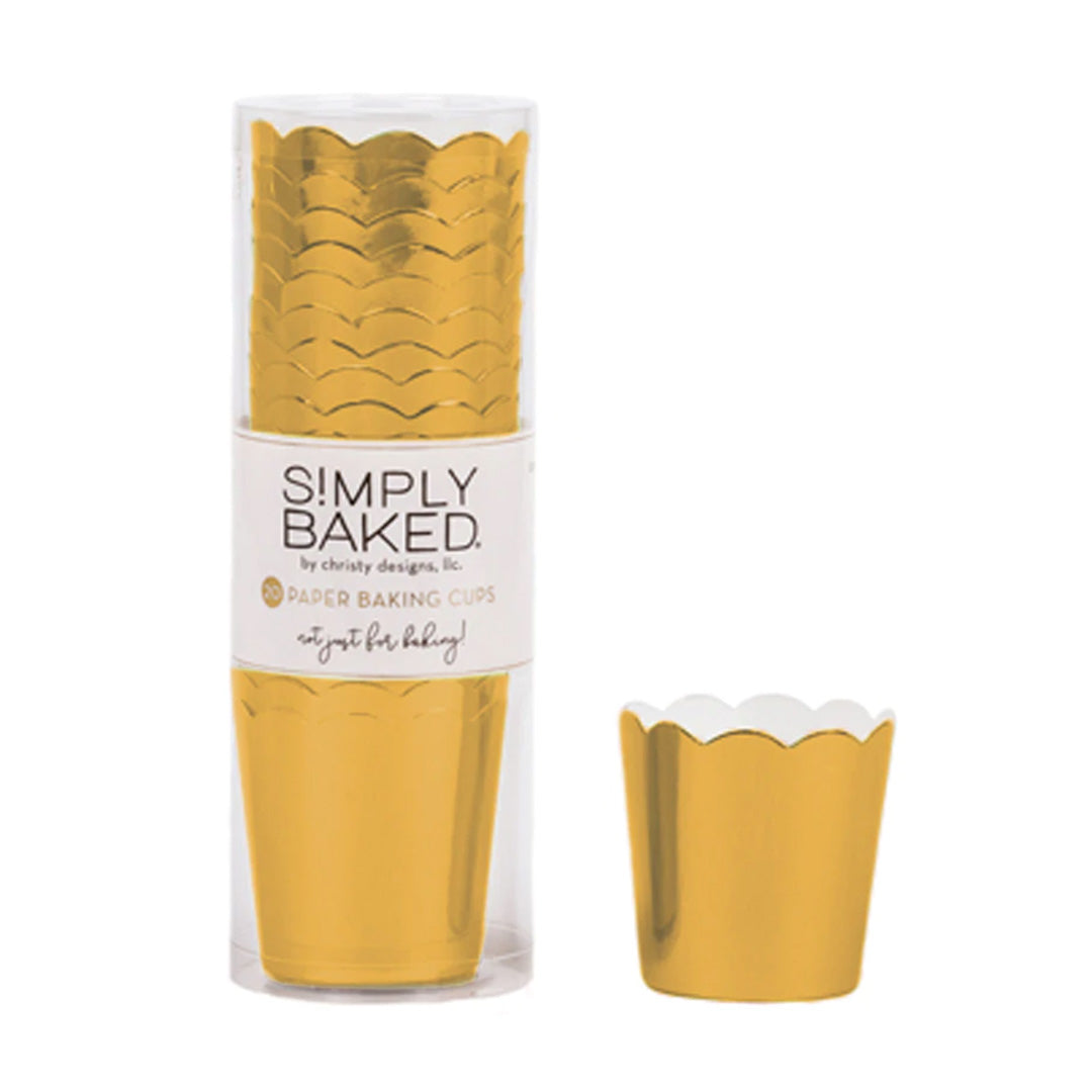 Small Gold Baking Cups