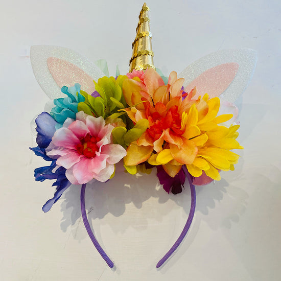 Load image into Gallery viewer, Unicorn Floral Headband
