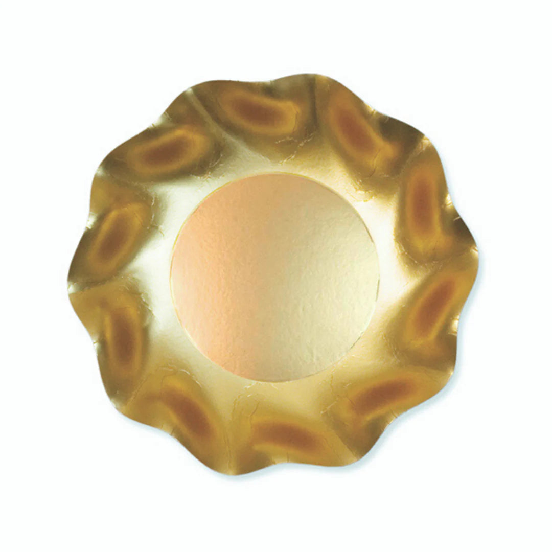 Load image into Gallery viewer, Gold Wavy Appetizer Bowl
