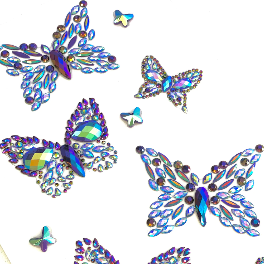 Iridescent Butterfly Body Jewels