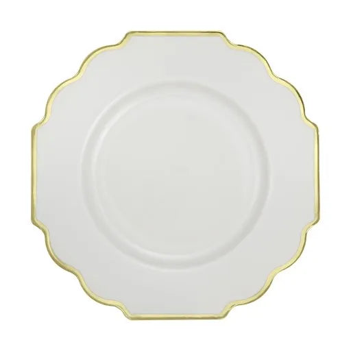 Baroque Gold/Ivory Dinner Plates