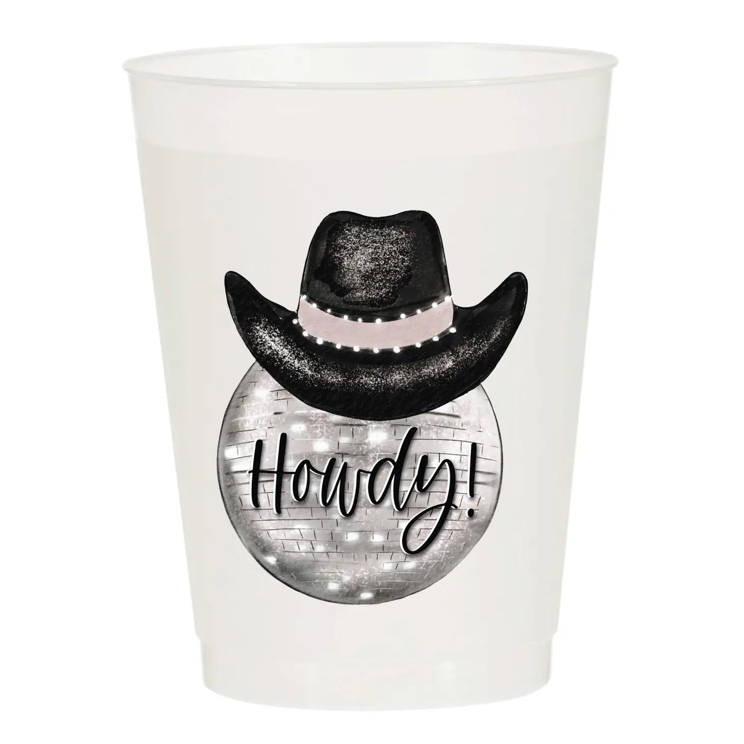 Howdy Disco Ball Cowgirl Cups