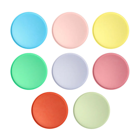 Small Round Eco Plates - Bright Mix