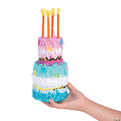 Mini Birthday Cake Colorful Pinata