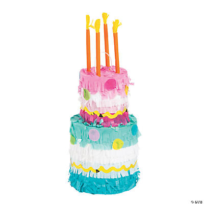 Mini Birthday Cake Colorful Pinata