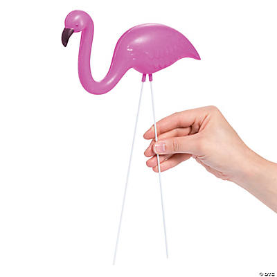 Load image into Gallery viewer, Mini Plastic Pink Yard Flamingo
